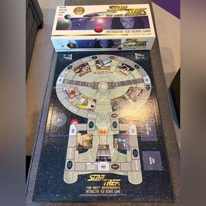 Vintage 1993 Star Trek The Next Generation Interactive VCR Board Game